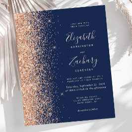 Budget Navyblå Päronfärgade Falska Glitter Bröllop