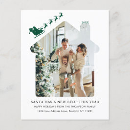 BUDGET New Home Photo Grönt Santa Sleigh Flytta