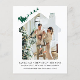 BUDGET New Home Photo Grönt Santa Sleigh Flytta
