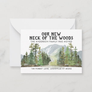 Budget New Nacke i Skogen Forest Flytta Card Anteckningskort