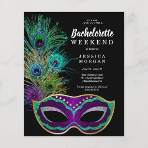 Budget New Orleans Mardi Gras Bachelorette Party Flygblad