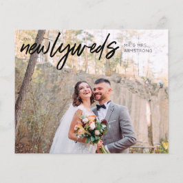 Budget Newlyweds Horiz 1B Photo Wedding Reception Flygblad