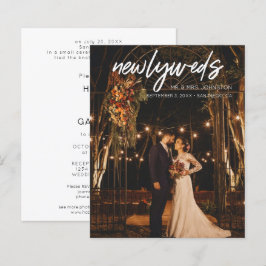 Budget Newlyweds W 1 Photo Post Wedding Reception