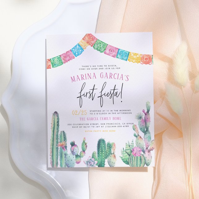 Budget No Siesta Första Fiesta Flicktema Födelseda (Skapare uppladdad)