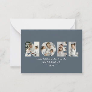 budget Noel jul fet 4 fotoenkel Helgdag Anteckningskort