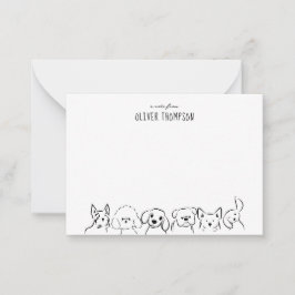 BUDGET Notis Från Söt Hund Djur Skiss Notkorth Anteckningskort