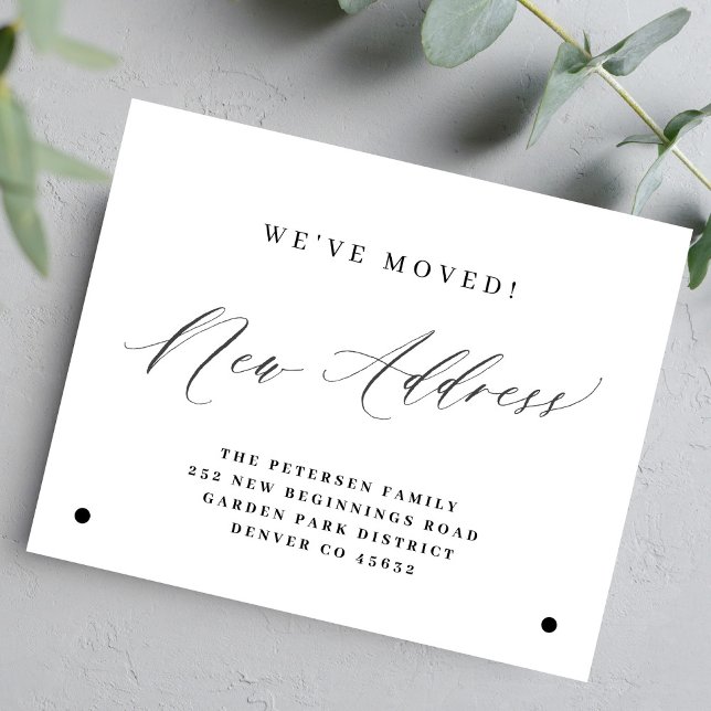 Budget ny adress enkel flyttmeddelande (Skapare uppladdad)