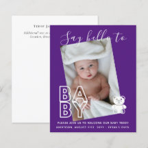 BUDGET Ny baby FOTO-kort - Moderna roliga flicka p