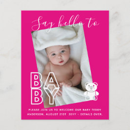 BUDGET Ny baby FOTO-kort - Moderna roliga pojke fl