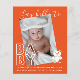 BUDGET Ny baby FOTO-kort - Modernt Roligt Pojke Fl