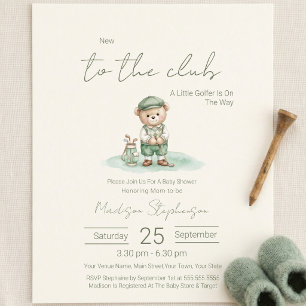Budget Ny i klubben golfande björn baby shower
