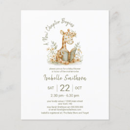 Budget Ny Kapitel Börjar Giraff Baby Shower 