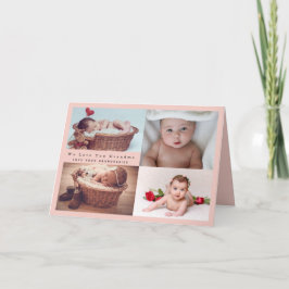 BUDGET Nyfödd bebis-meddelande - fotokollage Kort