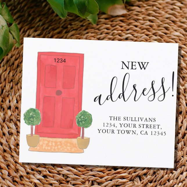 Budget Nytt adress dörr Flyttnings meddelande (Skapare uppladdad)