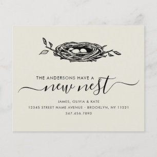 Budget Nytt Bo Hembrev Ändring av Adress Flyttkort