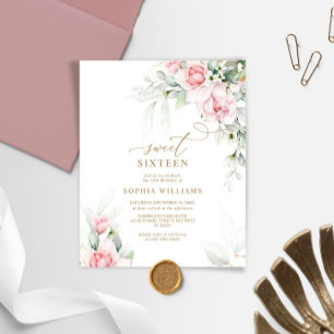Budget och eukalyptus Sweet 16-inbjudan
