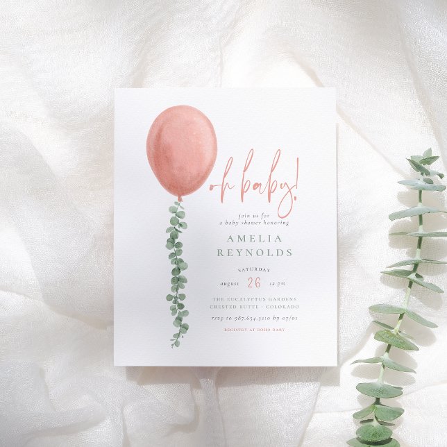 Budget Oh Baby Eucalyptus Balloon Flicka Shower (Skapare uppladdad)