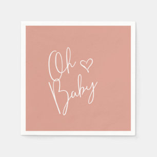 Budget Oh Baby Rosa Baby Shower Pappersservett