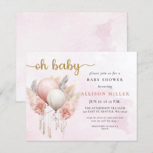 Budget Oh Baby Rosa Guld Boho Girl Baby Shower