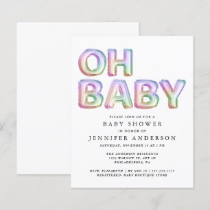 Budget Oh Baby Shower Inbjudan
