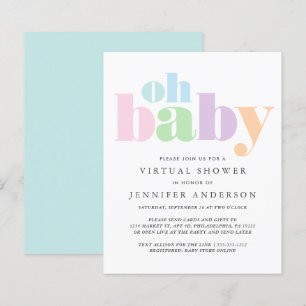 Budget Oh Baby Virtuell Baby Shower-inbjudan