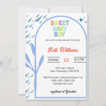 Budget Oh Boy Baby Shower-inbjudan
