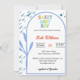 Budget Oh Boy Baby Shower-inbjudan Inbjudningar