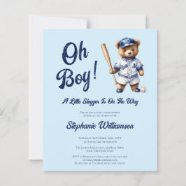 Budget Oh Boy Baseball Baby Shower Cute Bear