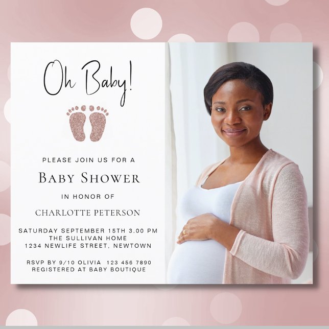Budget Oh Flicka Baby Shower-inbjudan (Skapare uppladdad)