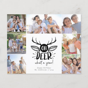 Budget Oh Hjort What a Year Photo Helgdag Card