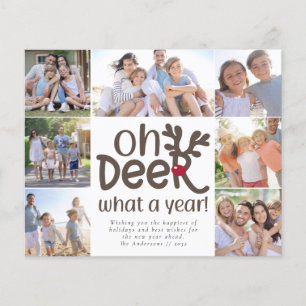 Budget Oh Hjort What a Year Photo Helgdag Card