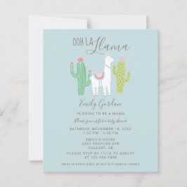 Budget Oh La Llama Baby Shower söt blå och brun