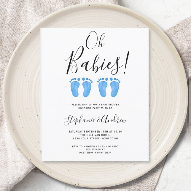Budget Oh Spädbarn Twillingar Par Baby Shower Inbj (Skapare uppladdad)