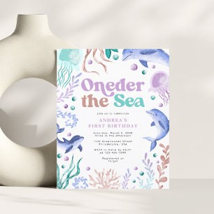 Budget Oneder Sea Dolphin Retro Första födelsedage