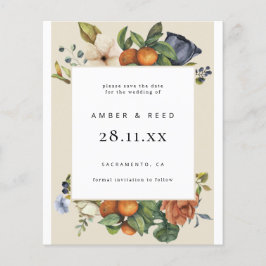 Budget Orange Sommar Blommig Botanisk Boho