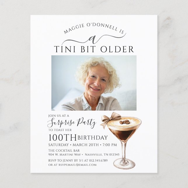 BUDGET ÖVERRASKNINGSFEST 100:e Espresso Martini (Framsida)