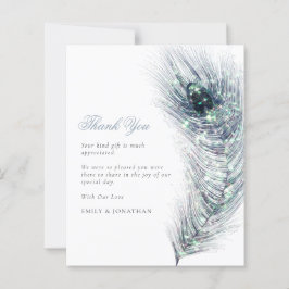 BUDGET Påfågelsfjäder Bröllop Tack