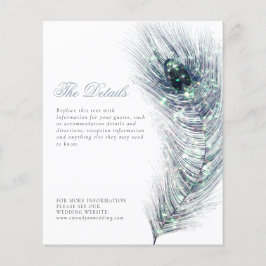 BUDGET Påfågelsfjäder Bröllopsdetaljer Inclosure