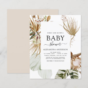 Budget Pampas Gräs Boho Tropisk Baby Shower