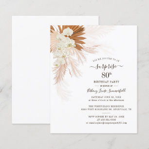 Budget Pampas Grass 80 Födelsedagsfest inbjudan