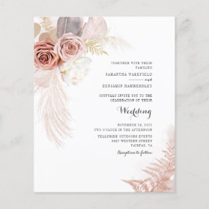 Budget Pampas Grass Blommigt Terracotta Tan Bröllo