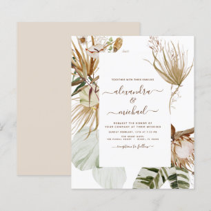 Budget Pampas Grass Bohemian Boho Tropical Bröllop