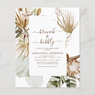 Budget Pampas Grass Boho Brunch & Bubly Flygblad