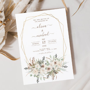 Budget Pampas Grass Boho Eucalyptus Bröllop Flyer