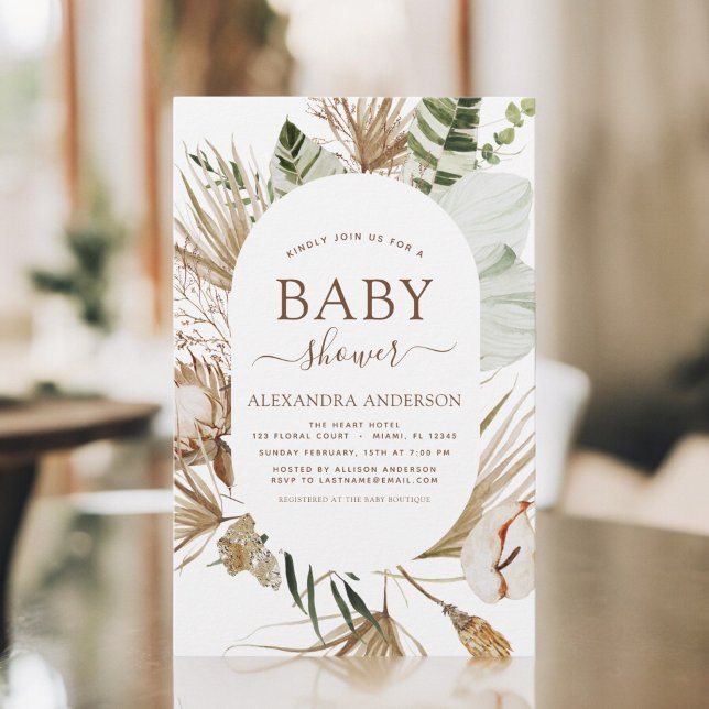 Budget Pampas Grass Boho Tropical Baby Shower (Skapare uppladdad)