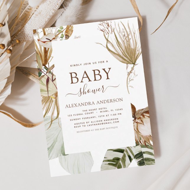 Budget Pampas Grass Boho Tropical Baby Shower (Skapare uppladdad)
