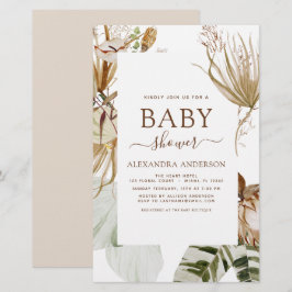 Budget Pampas Grass Boho Tropical Baby Shower