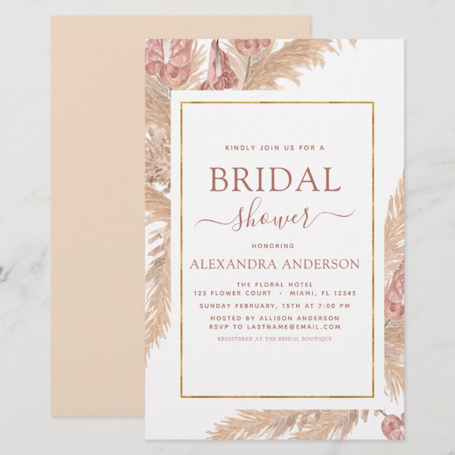 Budget Pampas Grass Möhippa Bohemian Boho (Fram/baksida)