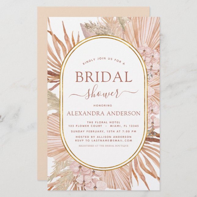 Budget Pampas Grass Möhippa Bohemian Boho (Fram/baksida)