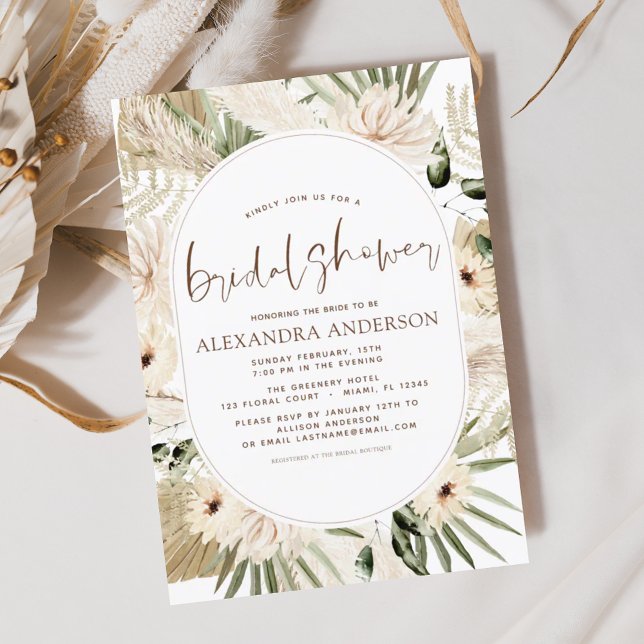 Budget Pampas Grass Möhippa Boho Eucalyptus Flygblad (Skapare uppladdad)